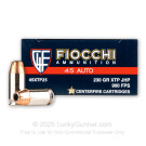 45 ACP - 230 Grain XTP JHP - Fiocchi - 25 Rounds
