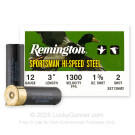 12 Gauge - 3" 1-3/8 oz. #2 Shot - Remington Sportsman Hi-Speed Steel - 250 Rounds