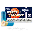 12 Gauge - 2-3/4" 1-1/8oz. #8 Shot - Fiocchi - 25 Rounds
