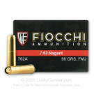 7.62 Nagant - 97 Grain FMJ - Fiocchi - 50 Rounds