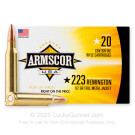 223 Rem - 62 gr FMJ - Armscor - 1000 Rounds