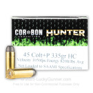 45 Long Colt - +P 335 Grain Hard Cast - Corbon Hunter - 20 Rounds