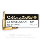 6.5 Creedmoor - 156 Grain SP - Sellier & Bellot - 20 Rounds
