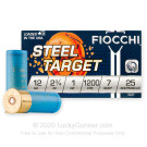 12 Gauge - 2-3/4" 1 oz  #7 Steel Shot - Low Recoil - Fiocchi - 250 Rounds