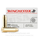 38 Special - 125 Grain Jacketed Soft Point  - Winchester USA - 500 Rounds