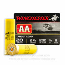 20 Gauge - 2-3/4" #8 Lead Shot - Winchester AA Target - 250 Rounds