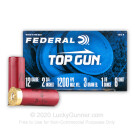 12 ga - 2-3/4" Lead Shot Target Load - 1 1/8 oz - #8 shot - Federal Top Gun - 250 Rounds