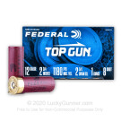 12 ga - 2-3/4" Lead Shot Target Load - 1 oz - #8 - Federal Top Gun - 250 Rounds