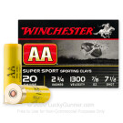 20 Gauge - 2-3/4" AA Sporting Clays #7-1/2 Shot - Winchester - 25 Rounds
