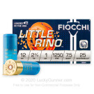 12 Gauge - 2-3/4" Little Rino #7.5 Shot - Fiocchi - 250 Rounds