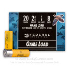 20 ga - 2-3/4" - 7/8oz Game Load - #8 shot - Federal Game-Shok - 25 Rounds