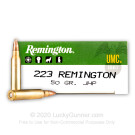 223 Rem - 50 Grain JHP - Remington UMC - 200 Rounds