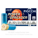 12 ga - 2-3/4" 1-1/8 oz #8 Lead Shot - Fiocchi Power Spreader - 250 Rounds