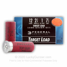 12 ga - 2-3/4" Lead Shot Target Load - 1 oz - 7-1/2 shot  - Federal Top Gun - 25 Rounds