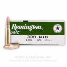308 - 150 gr MC - Remington UMC - 20 Rounds