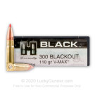 300 AAC Blackout - 110 Grain V-MAX - Hornady BLACK - 200 Rounds