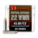 22 WMR - 45 Grain FTX - Hornady Critical Defense - 500 Rounds