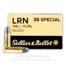 38 Special - 158 Grain LRN - Sellier & Bellot - 1000 Rounds