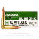 300 AAC Blackout - 220 Grain OTFB - Remington Subsonic - 20 Rounds