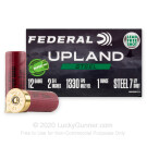 12 Gauge - 2-3/4" 1oz. #7.5 Steel Shot - Federal Upland Steel - 250 Rounds