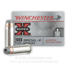 38 Special - +P 125 Grain SJHP - Winchester Super-X - 50 Rounds