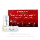 12 Gauge - 2 3/4" 1 oz. #7.5 Shot - Fiocchi Target Shooting Dynamics - 25 Rounds