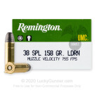 38 Special - 158 Grain LRN - Remington UMC - 500 Rounds