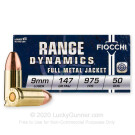 9mm 147gr FMJ - Fiocchi - 1000 Rounds