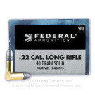 22 LR - 40 Grain Solid - Federal Champion - 50 Rounds