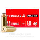 44 Mag - 240 Grain JHP - Federal American Eagle - 50 Rounds