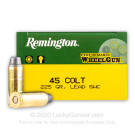 45 Long Colt - 225 Grain LSWC - Remington Performance WheelGun - 50 Rounds