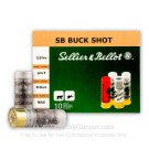 12 Gauge - 2-3/4" 00 Buck - 9 Pellets - Sellier & Bellot - 10 Rounds
