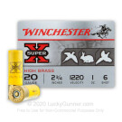 20 Gauge - 2-3/4" #6 Shot  - Winchester Super-X High Brass - 25 rounds