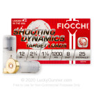 25rds - 12 Gauge Fiocchi Heavy Target Shooting Dynamics 2 3/4" 1 1/8oz. #8 Shot Ammo
