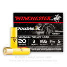 20 Gauge - 3" 1-1/4oz. #5 Shot - Winchester Double-X Turkey - 100 Rounds