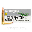 223 Rem - 77 Grain HPBT MatchKing - Remington Premier Match - 20 Rounds