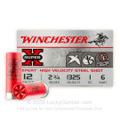 12 Gauge - 2-3/4" 1 oz #6 Steel Shot - Winchester Super-X - 250 Rounds