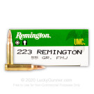223 Rem - 55 Grain MC - Remington UMC - 20 Rounds