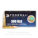 300 AAC Blackout - 120 Grain HP - Federal - 20 Rounds