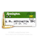 6.8 Remington SPC  - 115 Grain MC - Remington UMC - 20 Rounds