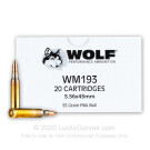 5.56x45 - 55 Grain FMJ - Wolf Gold - 1000 Rounds