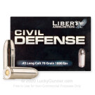 45 Long Colt - 78 Grain SCHP - Liberty Ammunition Civil Defense - 20 Rounds