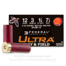 12 Gauge - 2 3/4" 1-1/8 oz #7.5 Lead Shot - Federal Ultra Clay & Field - 250 Rounds