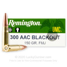 300 AAC Blackout - 150 Grain CTFB - Remington UMC - 20 Rounds