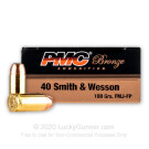 40 S&W - 180 Grain FMJ-FP - PMC - 50 Rounds