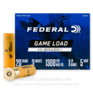 20 Gauge - 3" 1-1/4oz. #5 Shot - Federal Game Load Hi-Brass - 250 Rounds