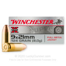 9x21mm IMI - 124 Grain FMJ - Winchester Super-X - 50 Rounds