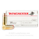 38 Special - 130 Grain FMJ  - Winchester USA - 500 Rounds