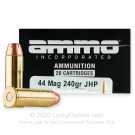 44 Magnum - 240 Grain JHP - Ammo Inc. - 200 Rounds