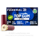 12 Gauge - 2-3/4" 1oz. #7.5 Steel Shot - Federal Top Gun - 250 Rounds